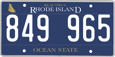 RI license plate 849965