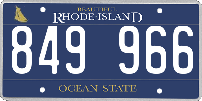 RI license plate 849966