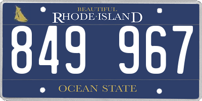 RI license plate 849967