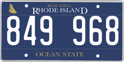 RI license plate 849968