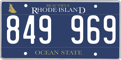 RI license plate 849969