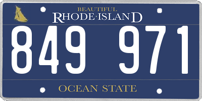 RI license plate 849971