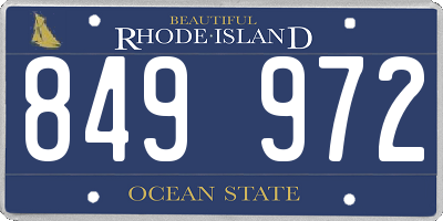 RI license plate 849972