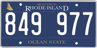RI license plate 849977