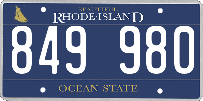 RI license plate 849980