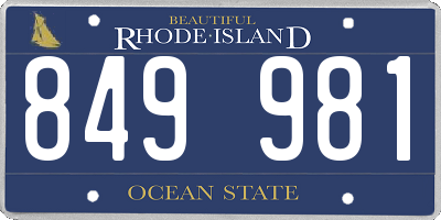 RI license plate 849981