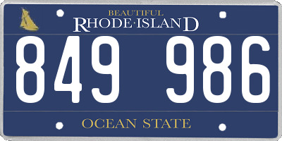 RI license plate 849986