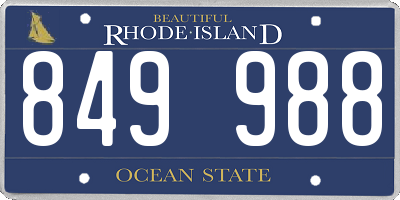 RI license plate 849988
