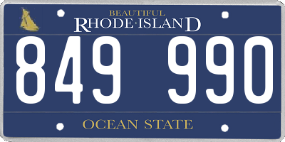 RI license plate 849990