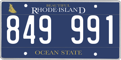 RI license plate 849991