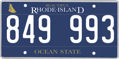 RI license plate 849993