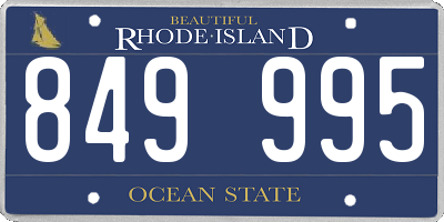 RI license plate 849995