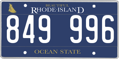 RI license plate 849996