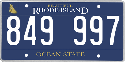 RI license plate 849997