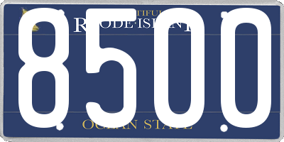 RI license plate 8500