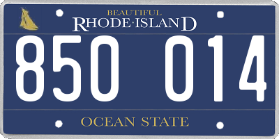 RI license plate 850014