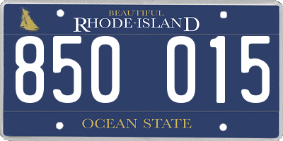 RI license plate 850015