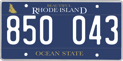 RI license plate 850043