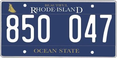 RI license plate 850047