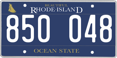 RI license plate 850048