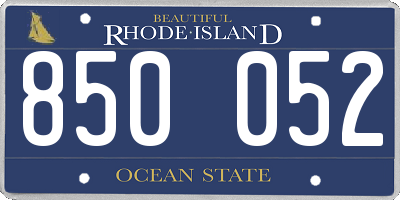RI license plate 850052