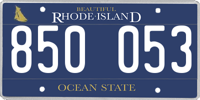 RI license plate 850053