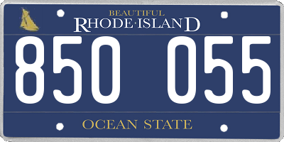 RI license plate 850055
