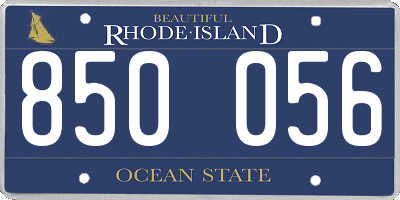 RI license plate 850056