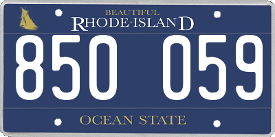 RI license plate 850059