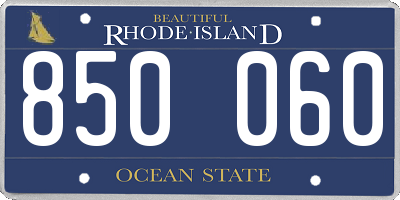 RI license plate 850060