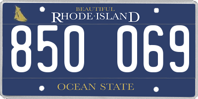 RI license plate 850069