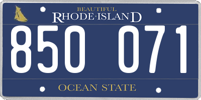 RI license plate 850071