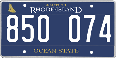 RI license plate 850074