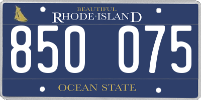 RI license plate 850075