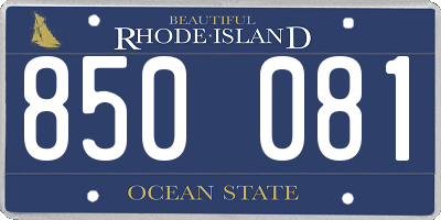 RI license plate 850081
