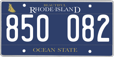 RI license plate 850082