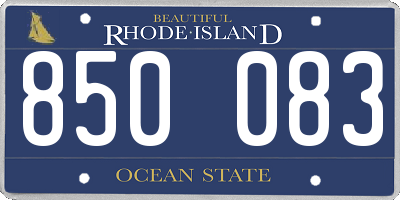 RI license plate 850083