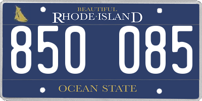 RI license plate 850085