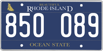 RI license plate 850089