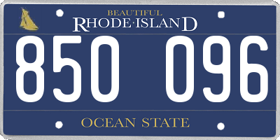 RI license plate 850096