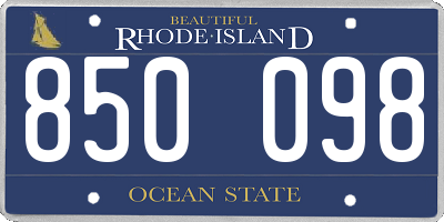RI license plate 850098