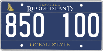RI license plate 850100