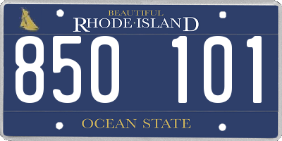 RI license plate 850101