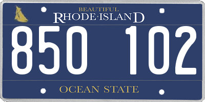 RI license plate 850102