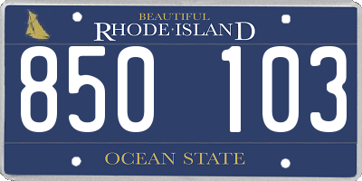 RI license plate 850103