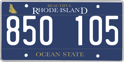 RI license plate 850105
