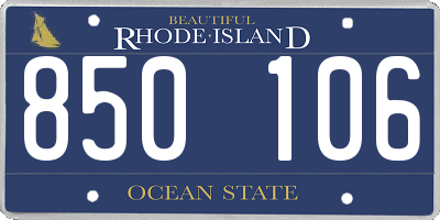 RI license plate 850106