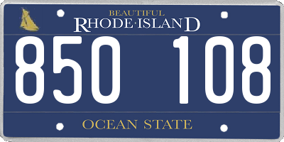 RI license plate 850108