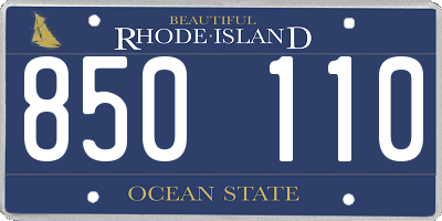 RI license plate 850110