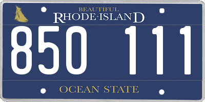 RI license plate 850111